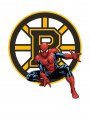 Boston Bruins Spider Man Logo Sticker Heat Transfer