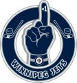 Number One Hand Winnipeg Jets logo Sticker Heat Transfer