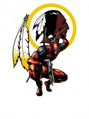 Washington Redskins Deadpool Logo decal sticker
