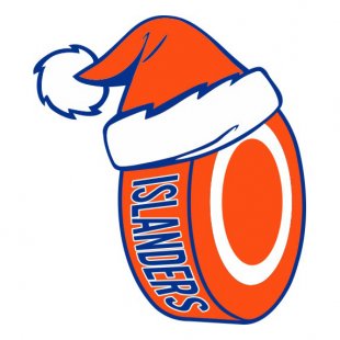 New York Islanders Hockey ball Christmas hat logo Sticker Heat Transfer