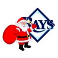 Tampa Bay Rays Santa Claus Logo Sticker Heat Transfer