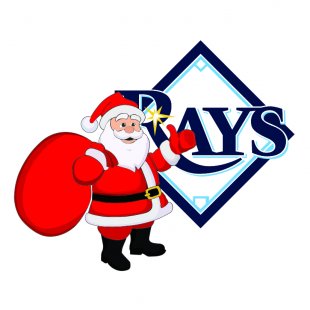 Tampa Bay Rays Santa Claus Logo decal sticker