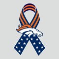 Denver Broncos Ribbon American Flag logo decal sticker