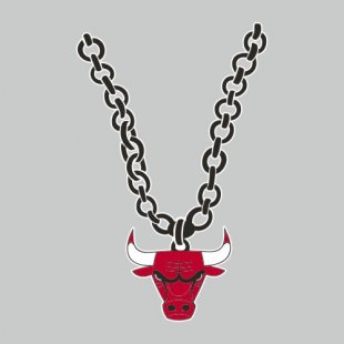 Chicago Bulls Necklace logo Sticker Heat Transfer