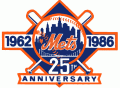 New York Mets 1986 Anniversary Logo decal sticker