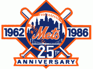 New York Mets 1986 Anniversary Logo decal sticker