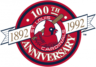 St.Louis Cardinals 1992 Anniversary Logo Sticker Heat Transfer