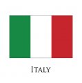 Italy flag logo decal sticker