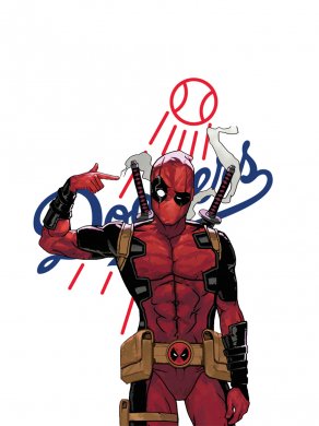 Los Angeles Dodgers Deadpool Logo decal sticker