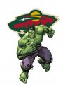 Minnesota Wild Hulk Logo Sticker Heat Transfer