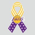 Los Angeles Lakers Ribbon American Flag logo Sticker Heat Transfer