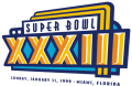 Super Bowl XXXIII Logo decal sticker