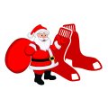 Boston Red Sox Santa Claus Logo Sticker Heat Transfer