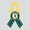 Oakland Athletics Ribbon American Flag logo decal sticker