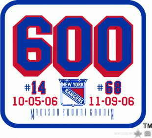 New York Rangers 2006 07 Misc Logo decal sticker