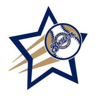 Milwaukee Brewers Baseball Goal Star logo Sticker Heat Transfer