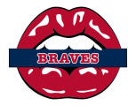 Atlanta Braves Lips Logo Sticker Heat Transfer