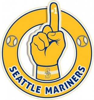 Number One Hand Seattle Mariners logo decal sticker