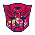 Autobots St. Louis Cardinals logo decal sticker