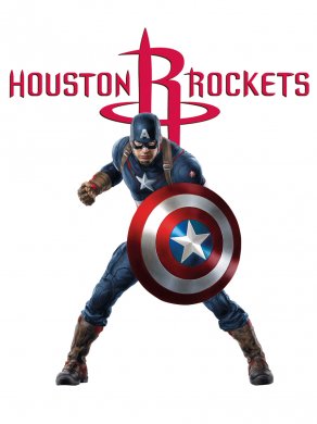 Houston Rockets Captain America Logo decal sticker