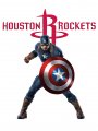 Houston Rockets Captain America Logo Sticker Heat Transfer