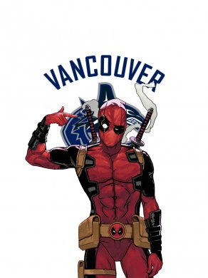 Vancouver Canucks Deadpool Logo Sticker Heat Transfer