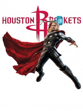 Houston Rockets Thor Logo Sticker Heat Transfer