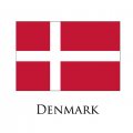 Denmark flag logo Sticker Heat Transfer