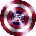 Captain American Shield With Montreal Canadiens Logo decal sticker