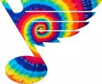 St. Louis Blues rainbow spiral tie-dye logo Sticker Heat Transfer
