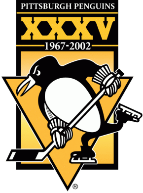 Pittsburgh Penguins 2001 02 Anniversary Logo decal sticker