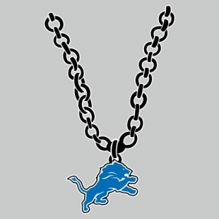 Detroit Lions Necklace logo Sticker Heat Transfer