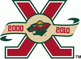 Minnesota Wild 2010 11 Anniversary Logo decal sticker