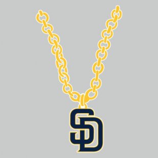 San Diego Padres Necklace logo Sticker Heat Transfer