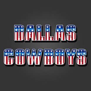 Dallas Cowboys American Captain Logo Sticker Heat Transfer