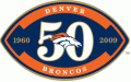 Denver Broncos 2009 Anniversary Logo decal sticker