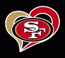 San Francisco 49ers Heart Logo decal sticker