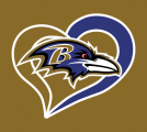 Baltimore Ravens Heart Logo Sticker Heat Transfer