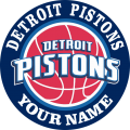 Detroit Pistons custom logo Customized Logo Sticker Heat Transfer