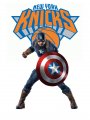 New York Knicks Captain America Logo Sticker Heat Transfer