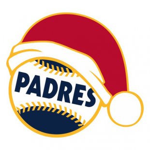 San Diego Padres Baseball Christmas hat logo decal sticker