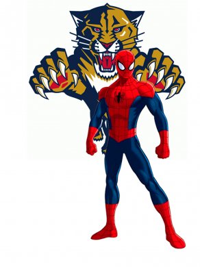 Florida Panthers Spider Man Logo decal sticker