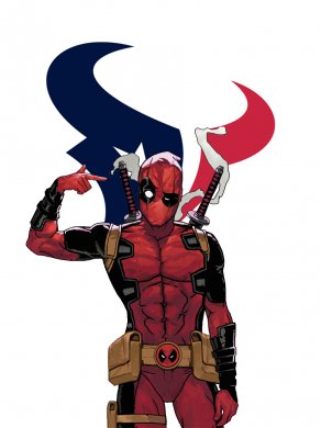 Houston Texans Deadpool Logo Sticker Heat Transfer