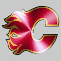 Calgary Flames Stainless steel logo Sticker Heat Transfer