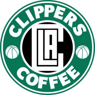 Los Angeles Clippers Starbucks Coffee Logo Sticker Heat Transfer