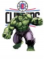 Los Angeles Clippers Hulk Logo Sticker Heat Transfer