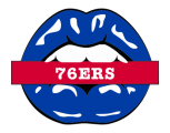 Philadelphia 76ers Lips Logo decal sticker