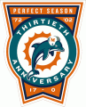 Miami Dolphins 2002 Anniversary Logo Sticker Heat Transfer