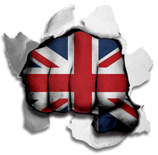 Fist United Kingdom Flags Logo Sticker Heat Transfer