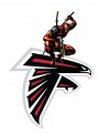 Atlanta Falcons Deadpool Logo Sticker Heat Transfer